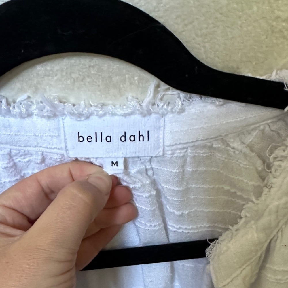 Bella Dahl Textured White Blouse made in US sz medium - Picture 2 of 10